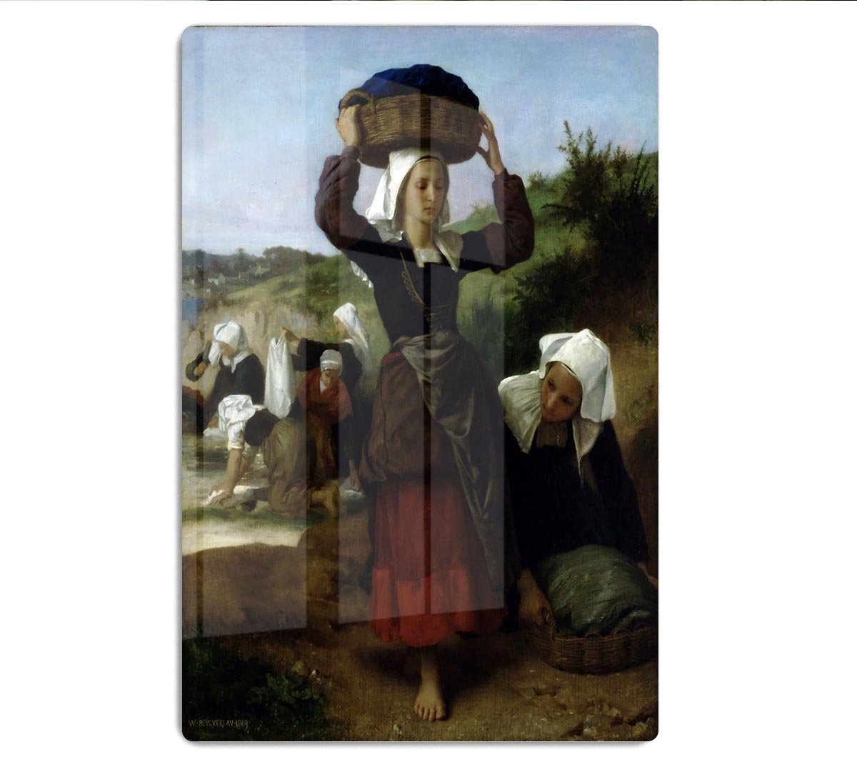 Washerwomen of Fouesnant By Bouguereau HD Metal Print