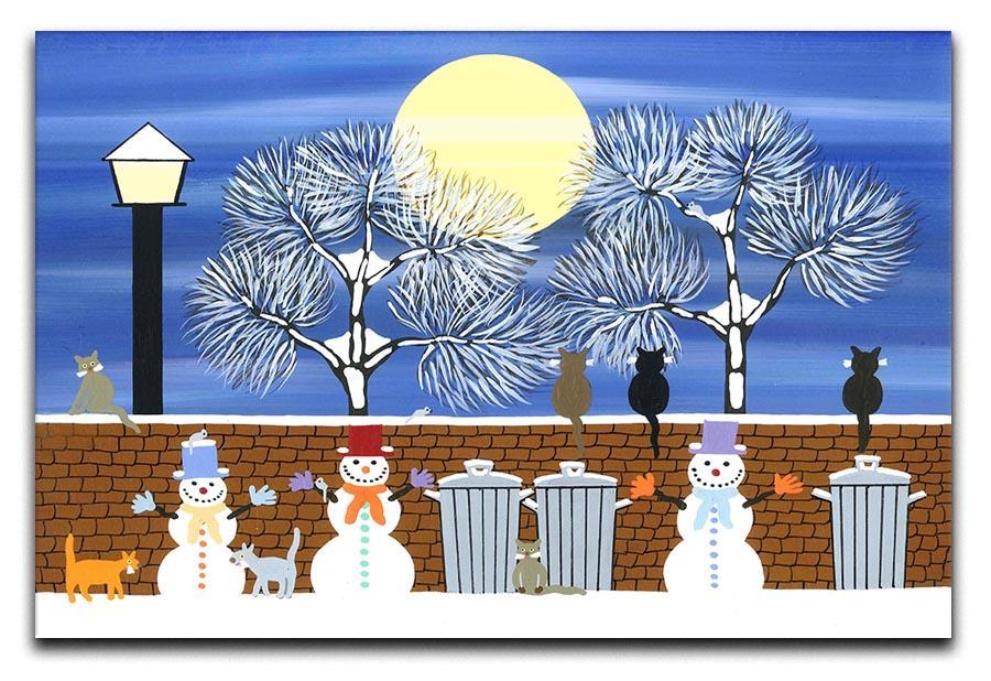 Watching the snow moon by Gordon Barker Canvas Print or Poster - Canvas Art Rocks - 1