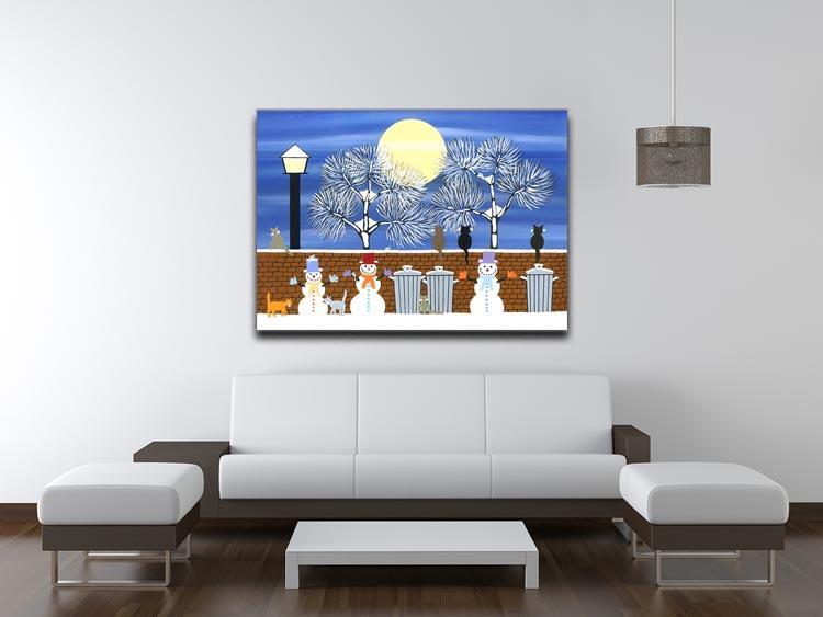 Watching the snow moon by Gordon Barker Canvas Print or Poster - Canvas Art Rocks - 4