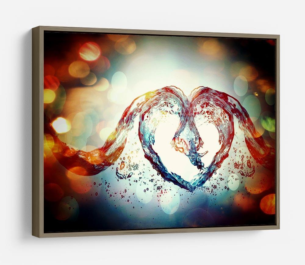 Water Heart HD Metal Print
