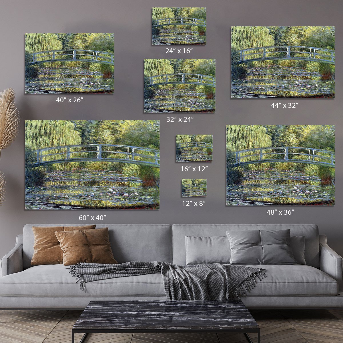 Water Lilies 9 by Monet Canvas Print or Poster