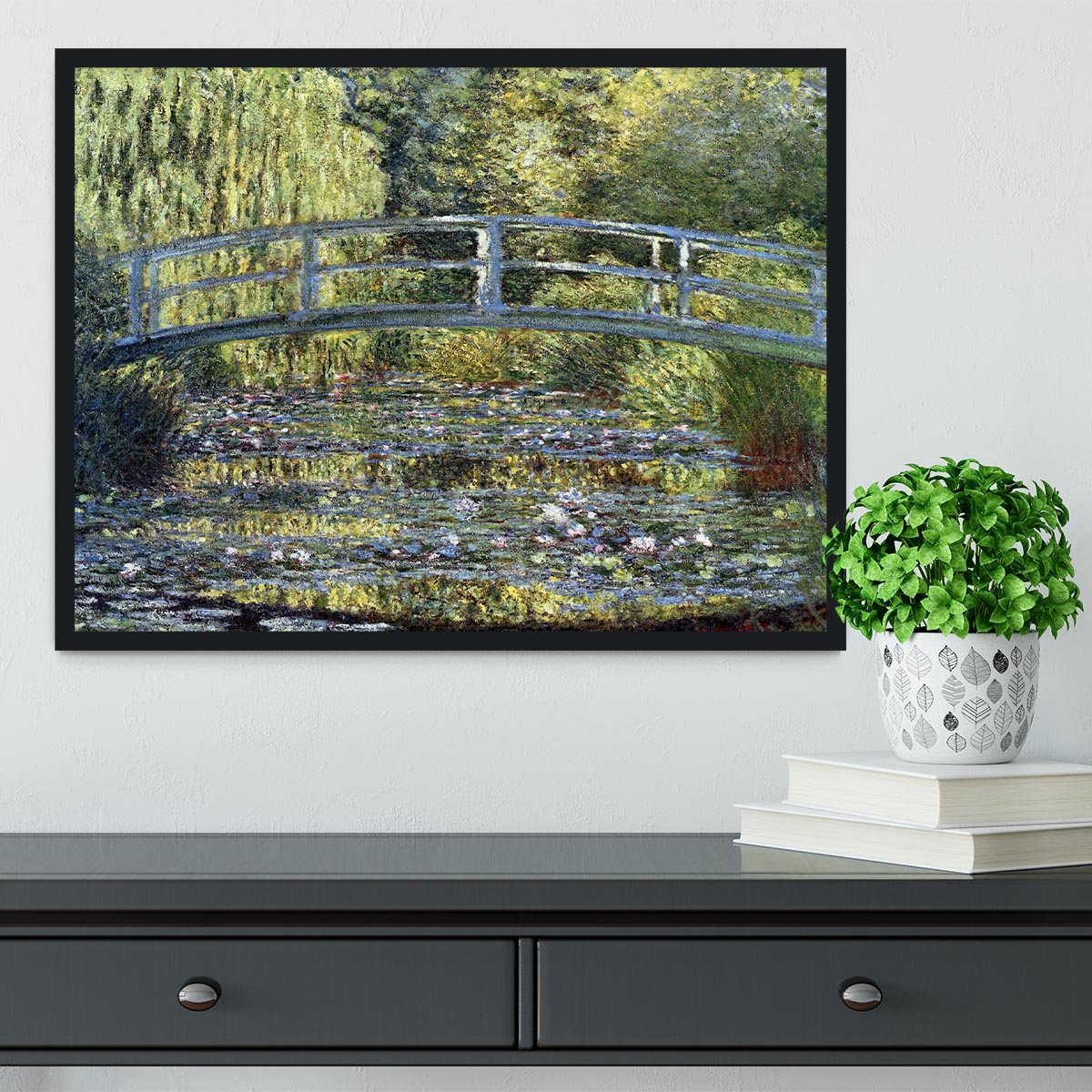 Water Lilies 9 by Monet Framed Print - Canvas Art Rocks - 2