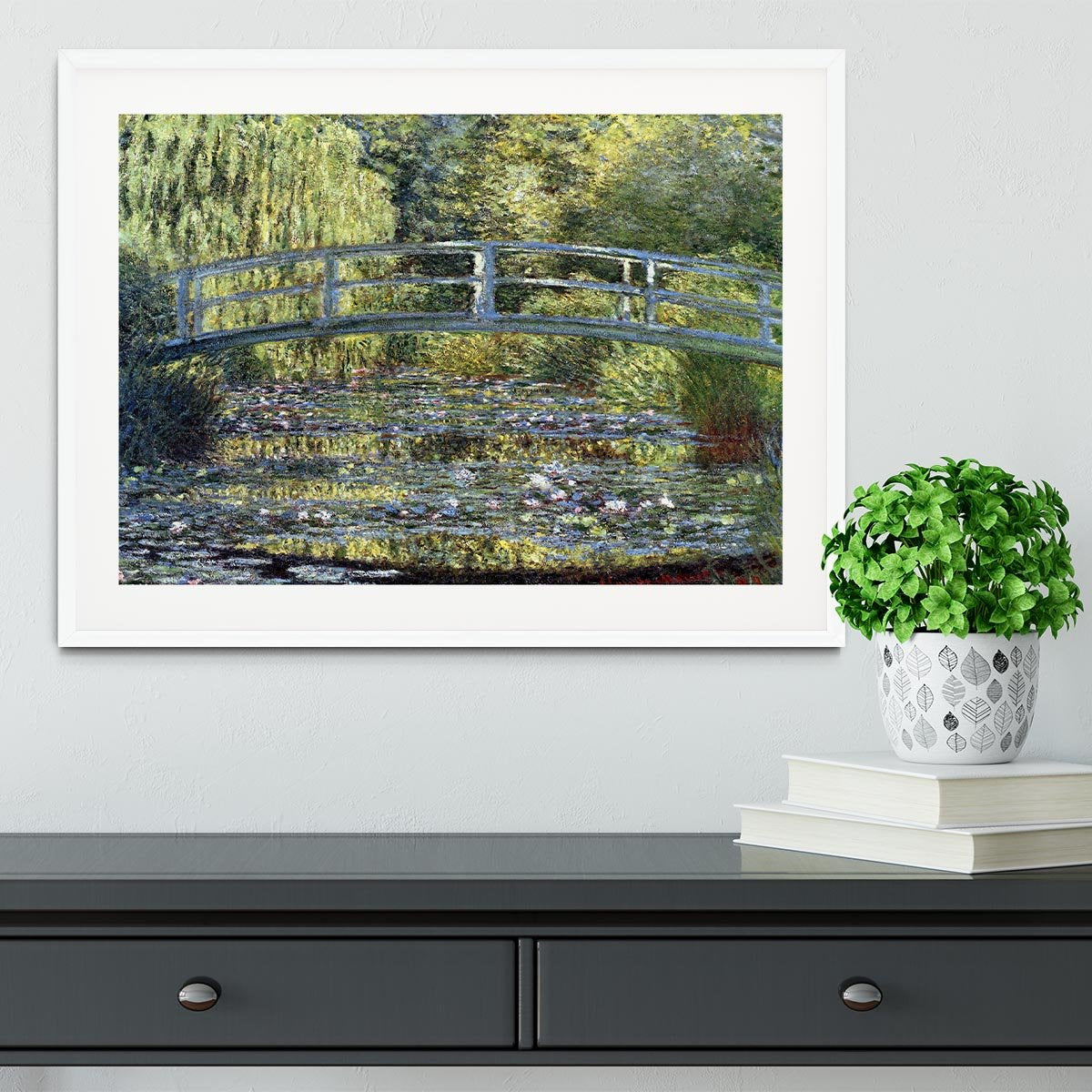 Water Lilies 9 by Monet Framed Print - Canvas Art Rocks - 5