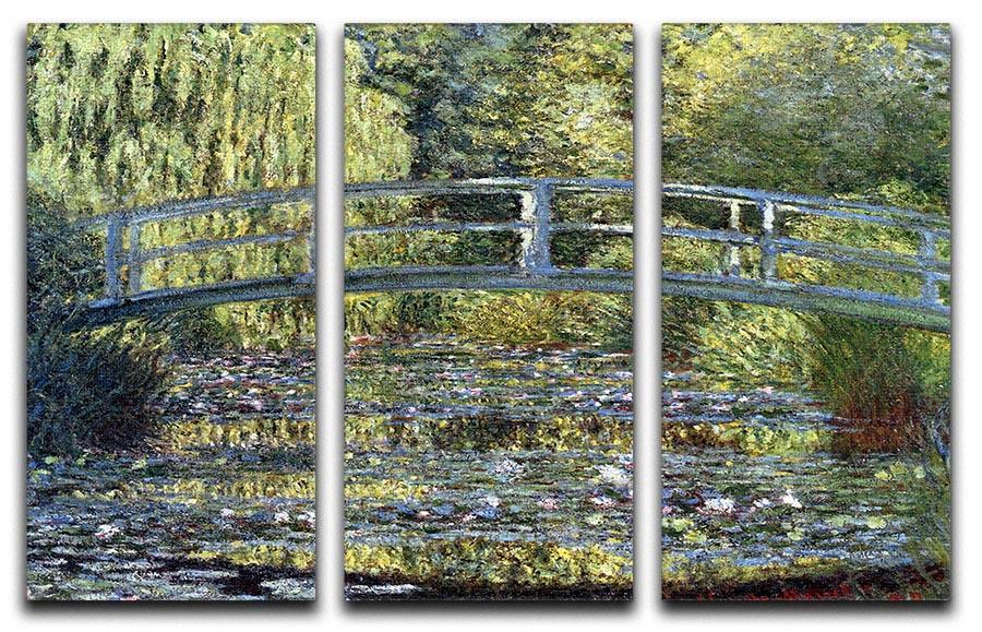 Water Lilies 9 by Monet Split Panel Canvas Print - Canvas Art Rocks - 4
