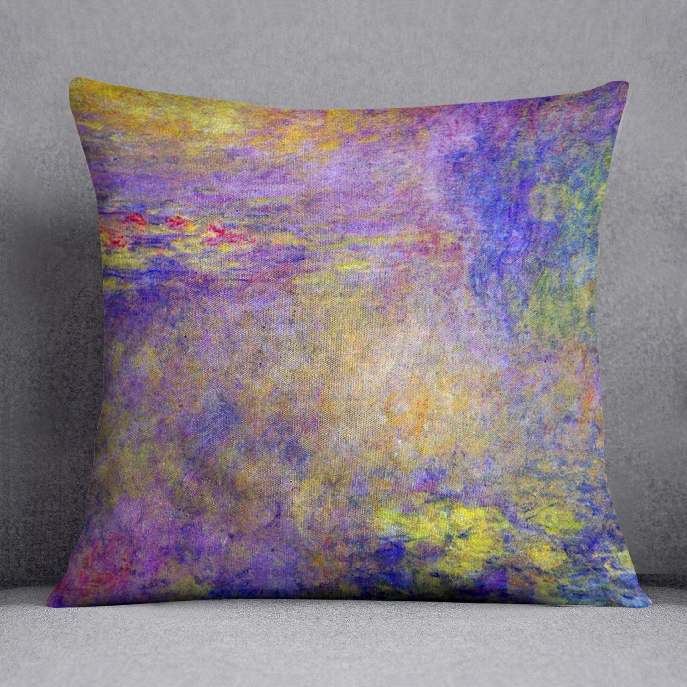 Water Lilies Yellow nirvana by Monet Throw Pillow