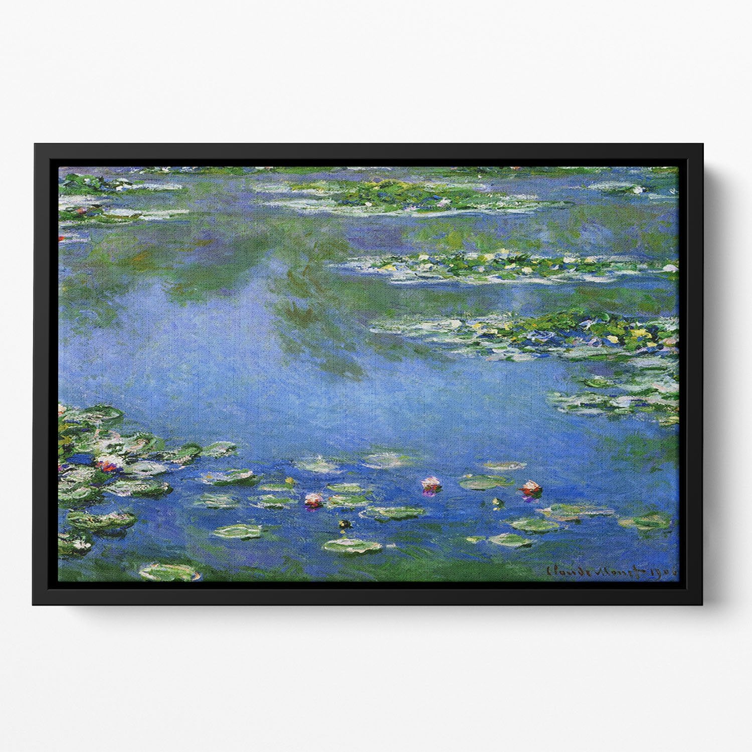 Water Lilies by Monet Floating Framed Canvas
