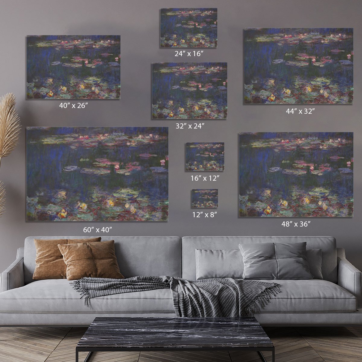 Water Lillies 11 by Monet Canvas Print or Poster