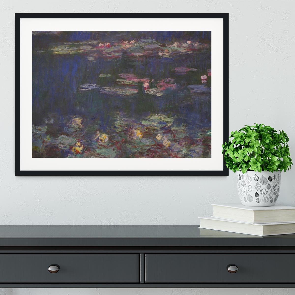 Water Lillies 11 by Monet Framed Print - Canvas Art Rocks - 1