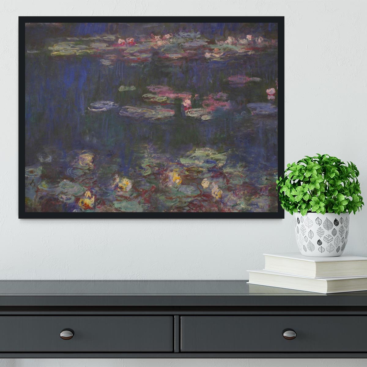 Water Lillies 11 by Monet Framed Print - Canvas Art Rocks - 2