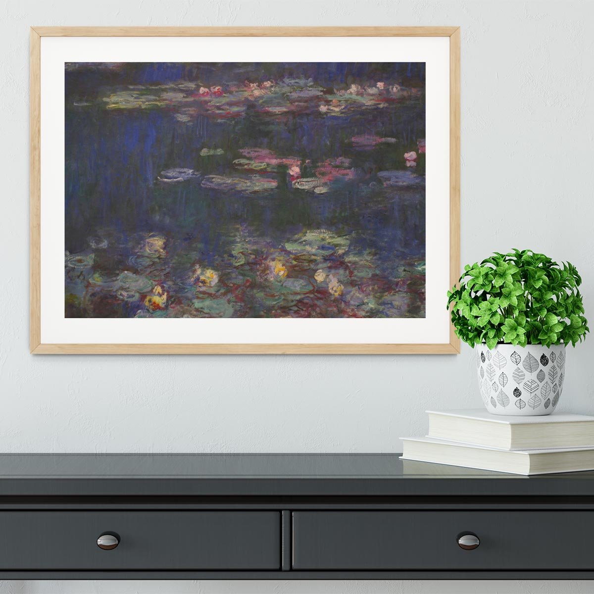 Water Lillies 11 by Monet Framed Print - Canvas Art Rocks - 3