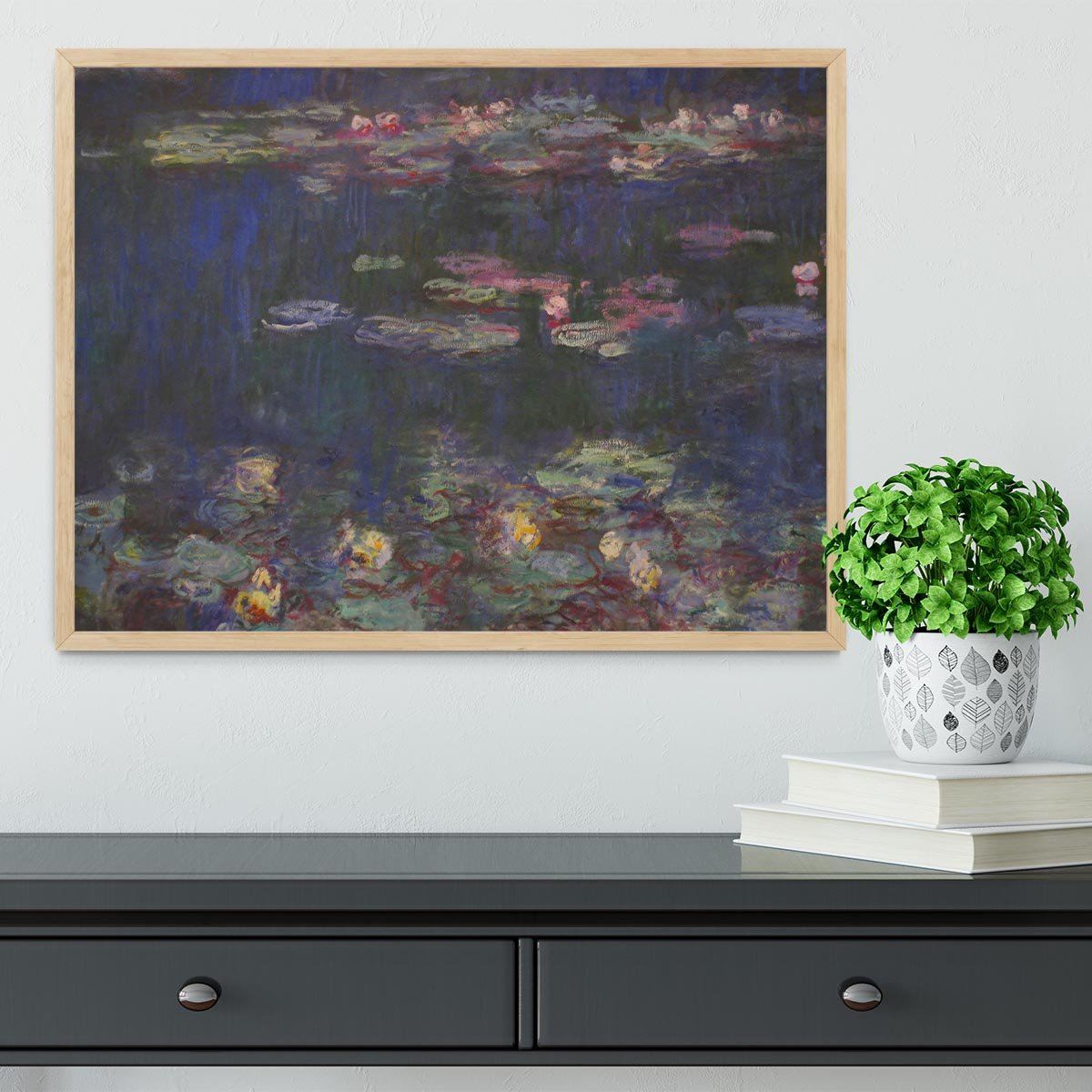 Water Lillies 11 by Monet Framed Print - Canvas Art Rocks - 4
