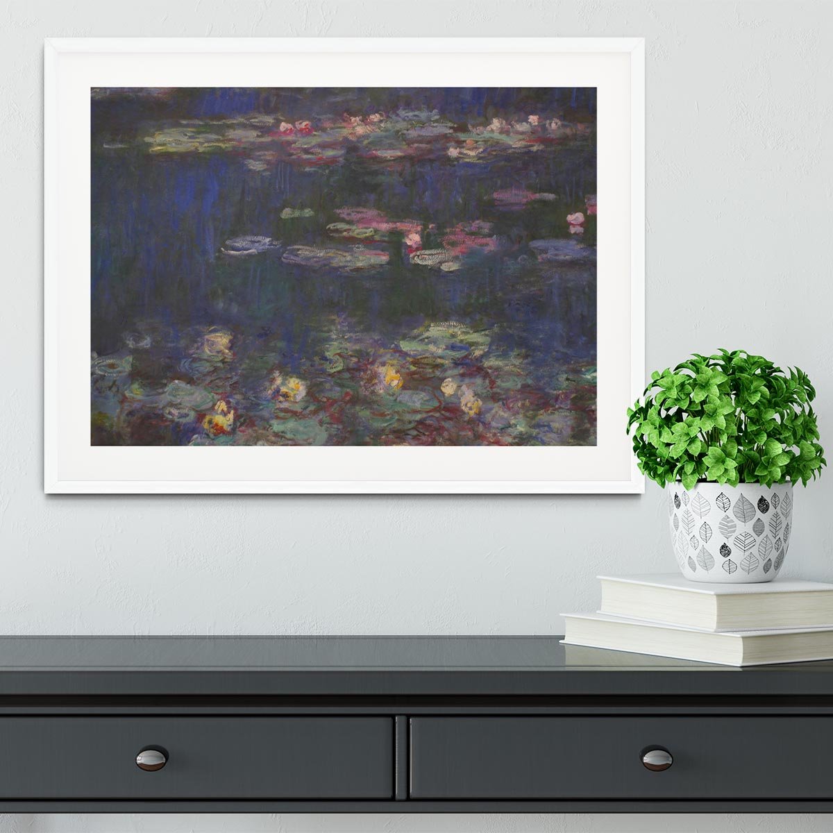 Water Lillies 11 by Monet Framed Print - Canvas Art Rocks - 5