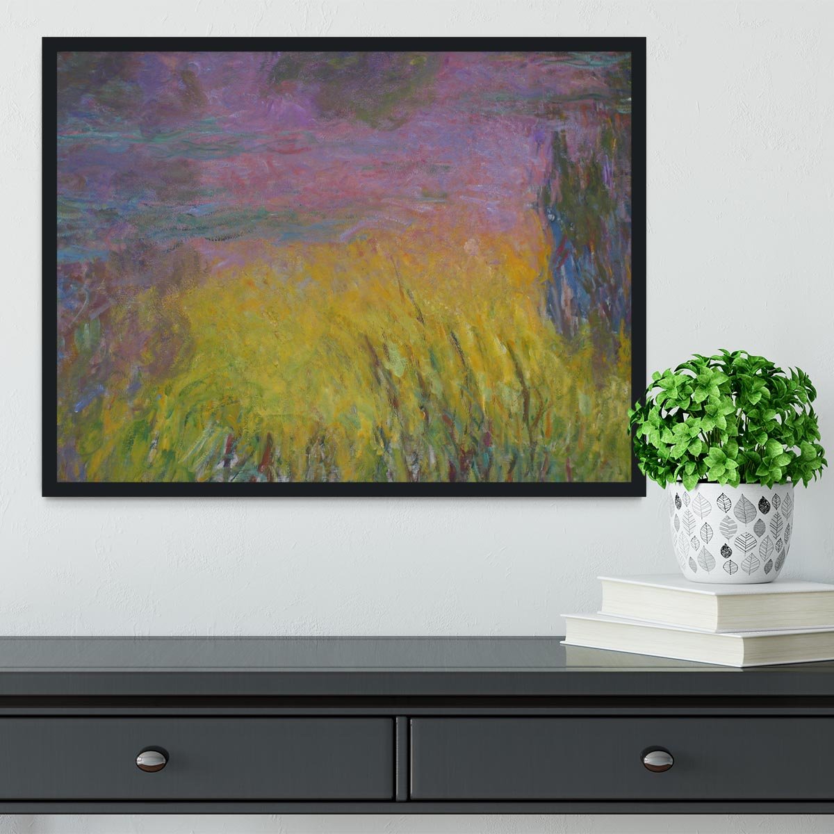 Water Lillies 12 by Monet Framed Print - Canvas Art Rocks - 2