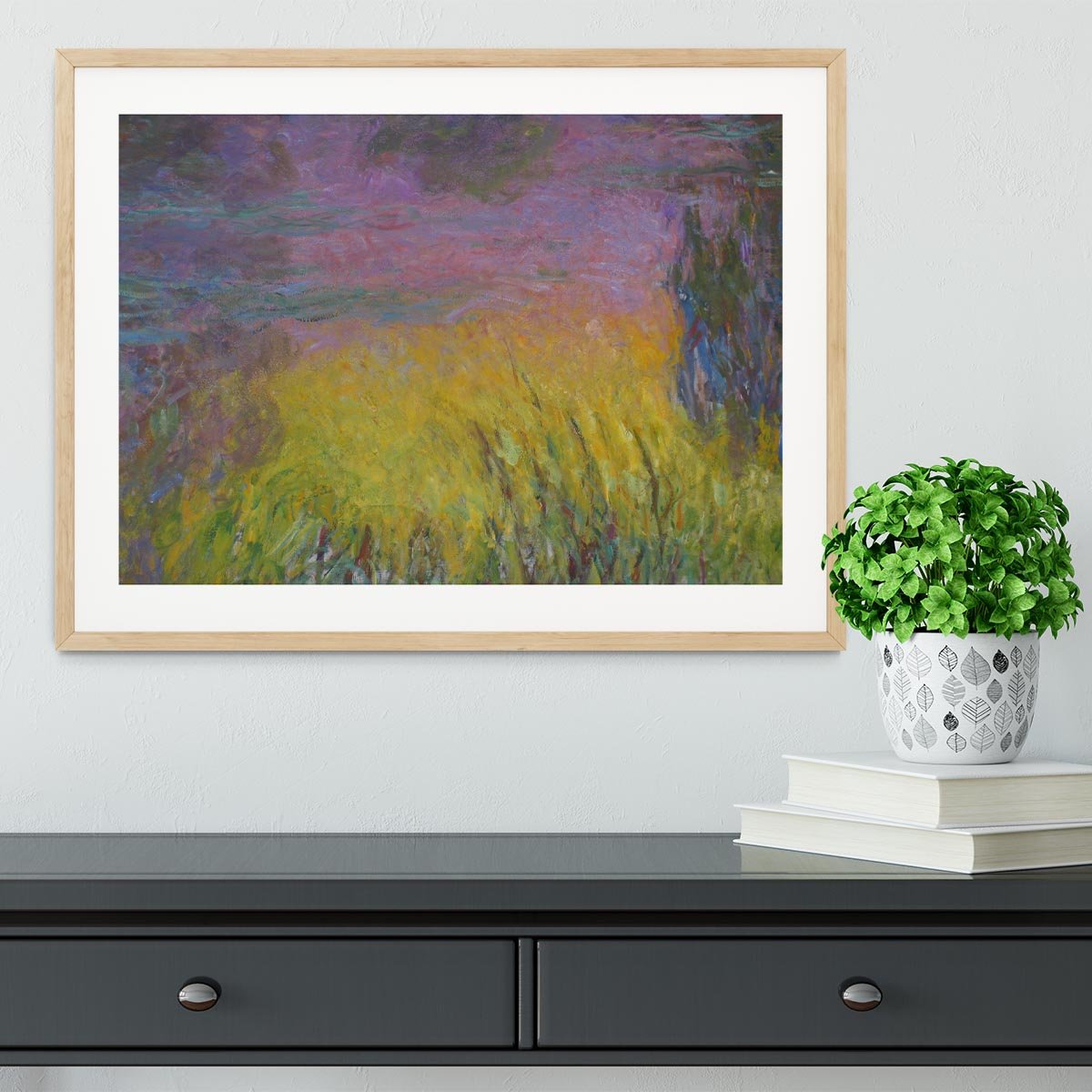 Water Lillies 12 by Monet Framed Print - Canvas Art Rocks - 3
