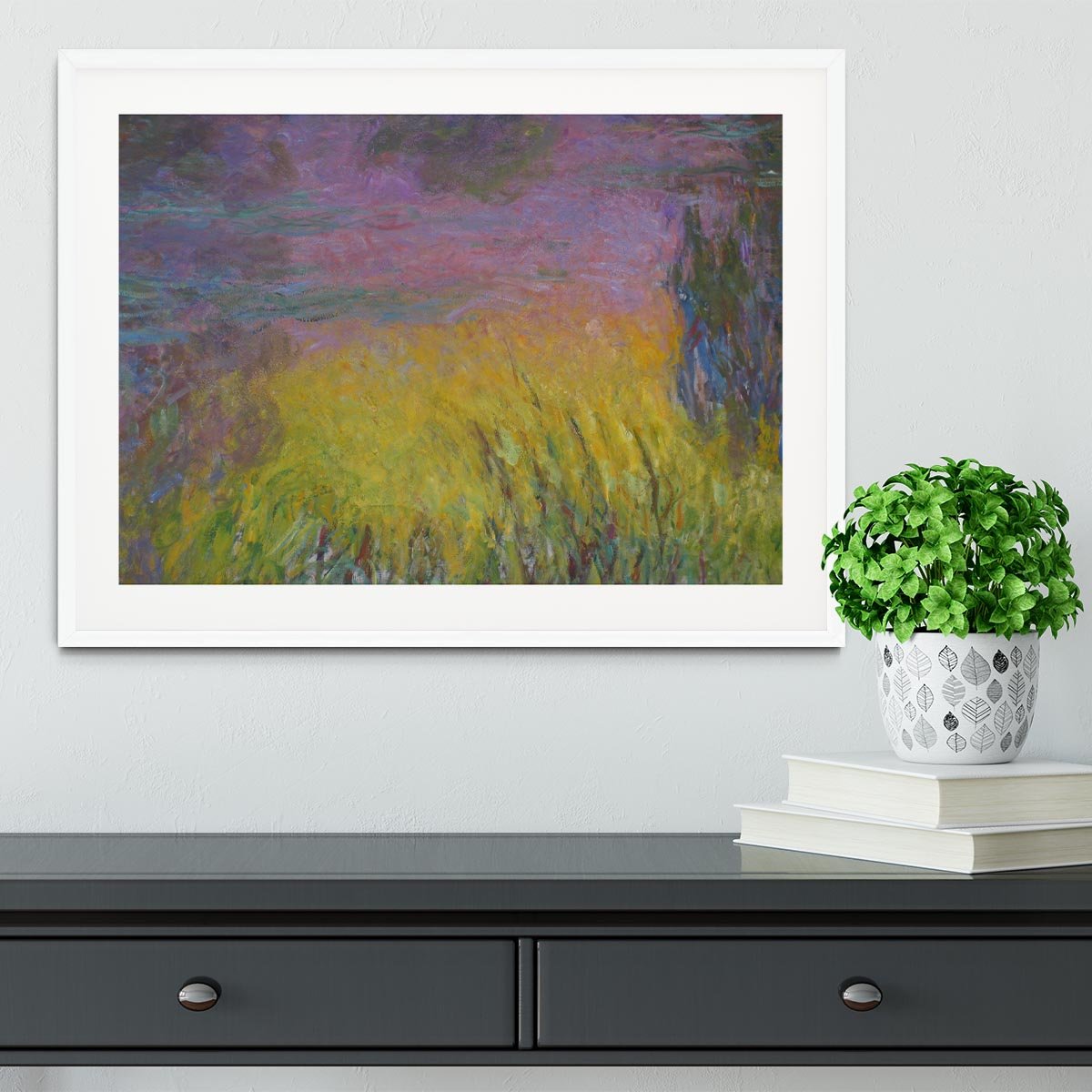 Water Lillies 12 by Monet Framed Print - Canvas Art Rocks - 5