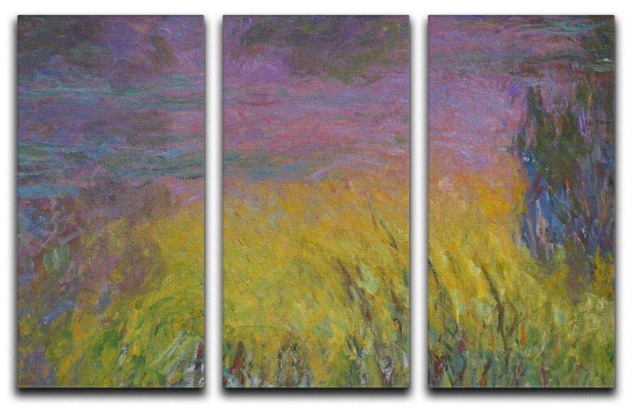 Water Lillies 12 by Monet Split Panel Canvas Print - Canvas Art Rocks - 4