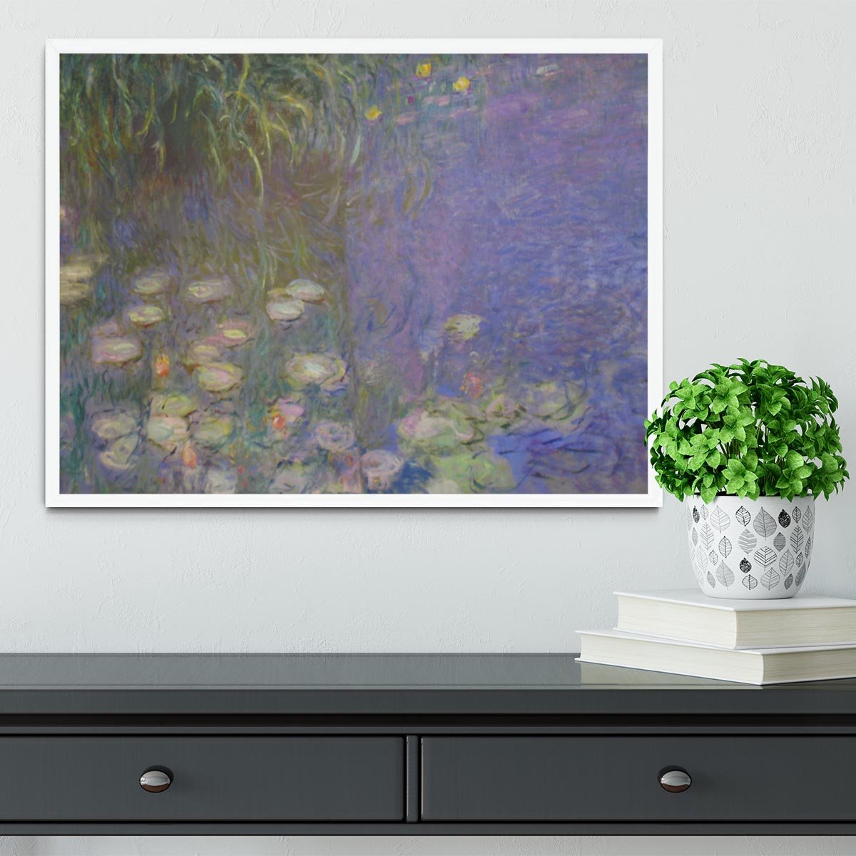 Water Lillies 13 by Monet Framed Print - Canvas Art Rocks -6