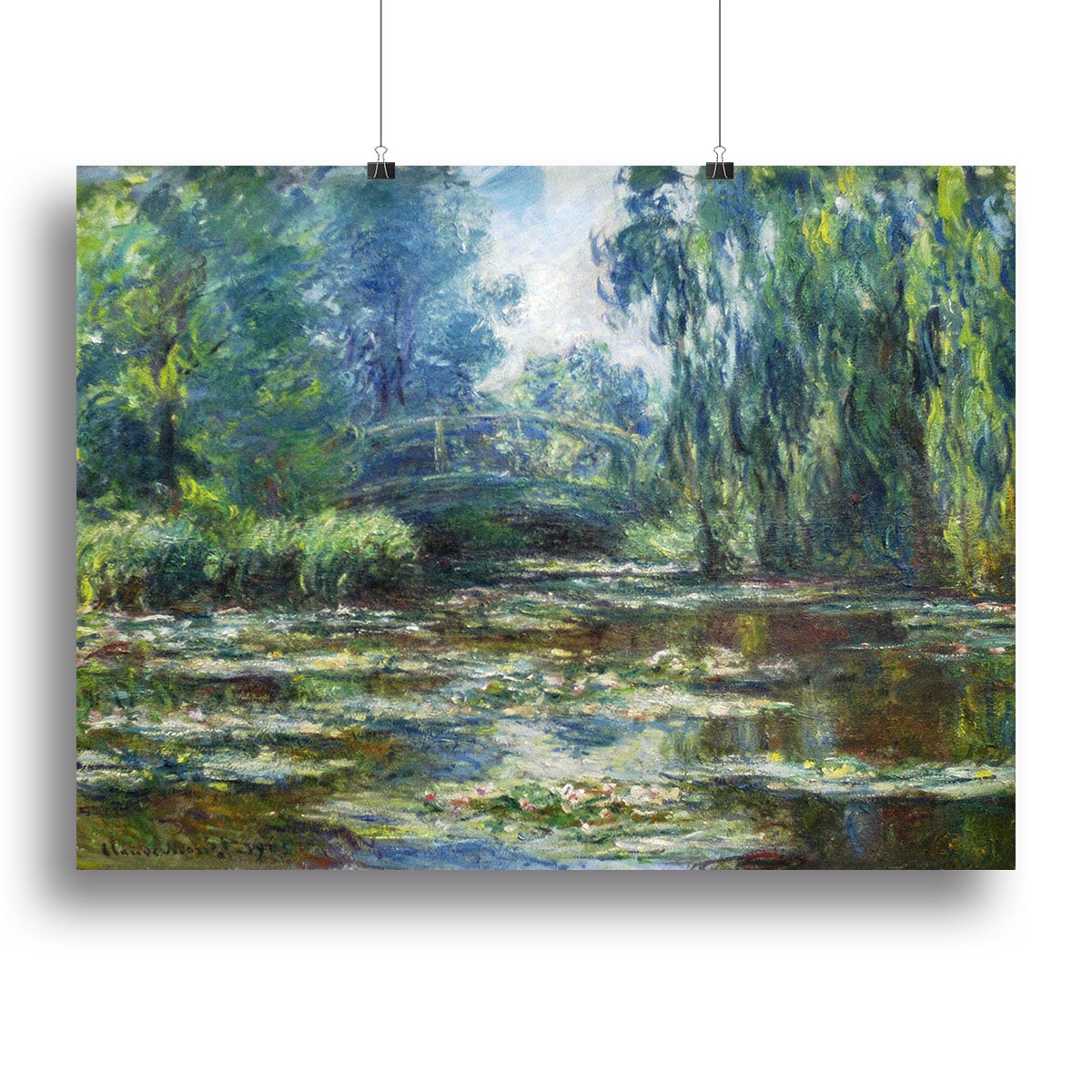 Water Lillies in Monets Garden by Monet Canvas Print or Poster
