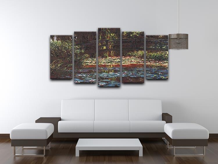 Water Lily Pond 1 by Monet 5 Split Panel Canvas - Canvas Art Rocks - 3