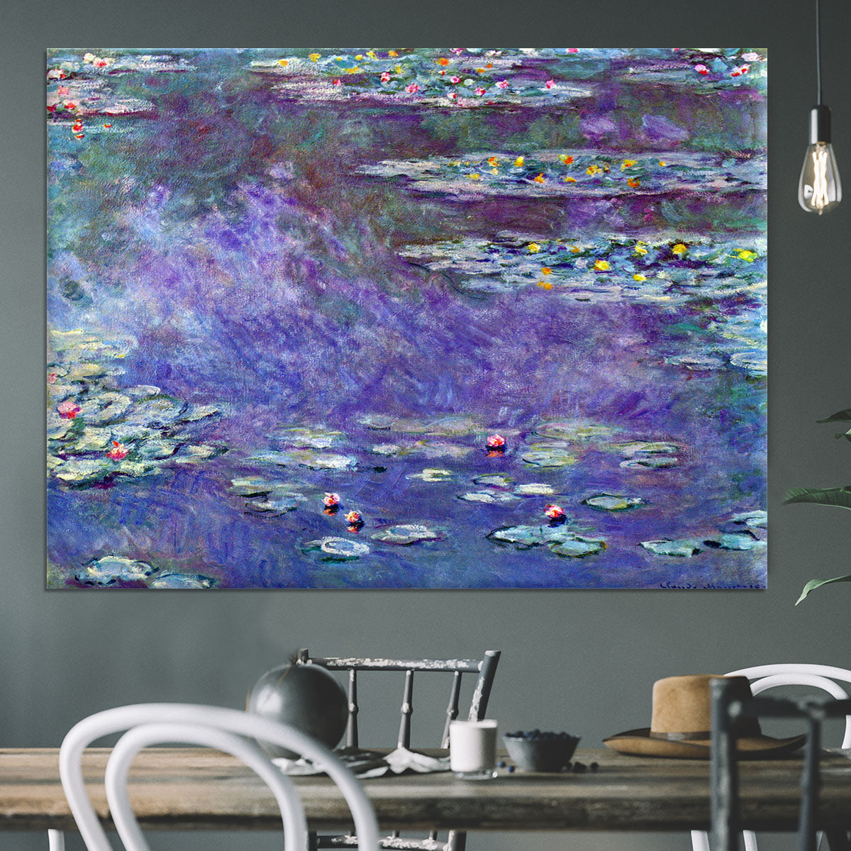 Water Lily Pond 3 by Monet Canvas Print or Poster - Canvas Art Rocks - 3