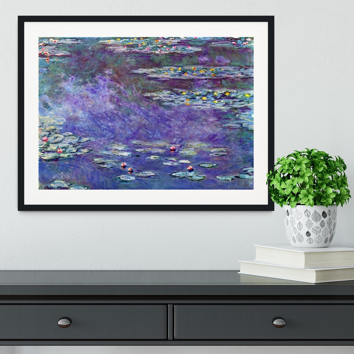 Water Lily Pond 3 by Monet Framed Print - Canvas Art Rocks - 1