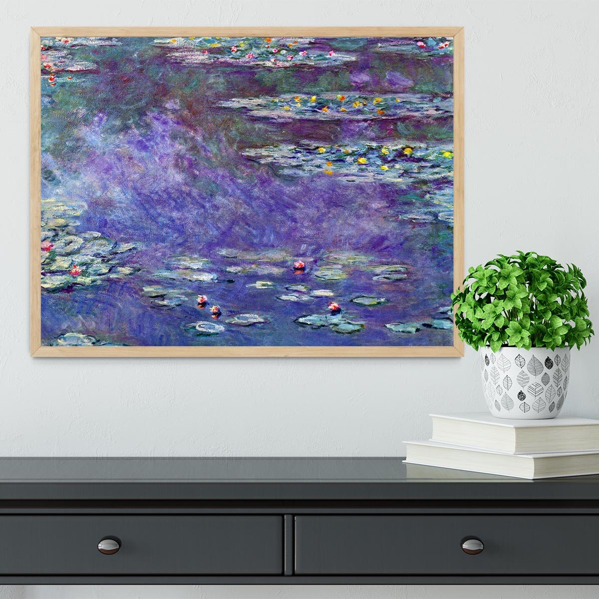 Water Lily Pond 3 by Monet Framed Print - Canvas Art Rocks - 4