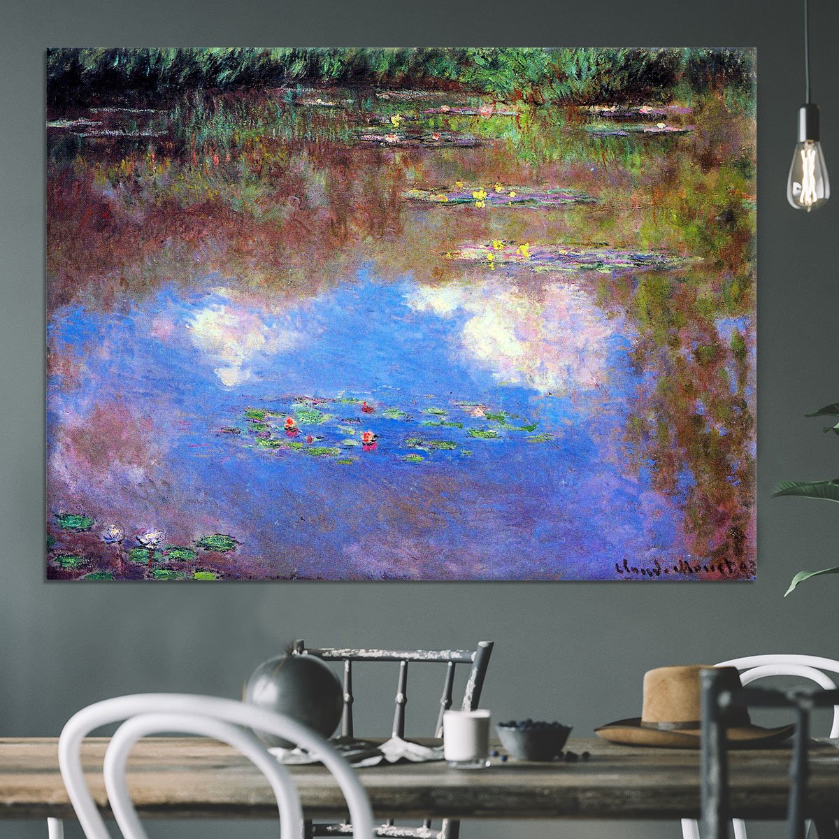 Water Lily Pond 4 by Monet Canvas Print or Poster