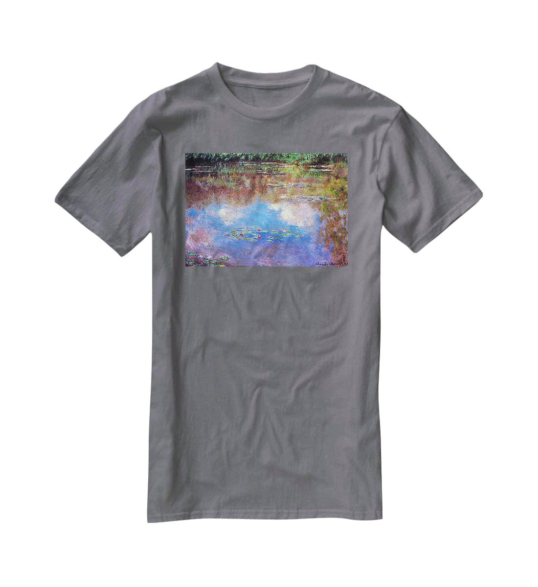 Water Lily Pond 4 by Monet T-Shirt - Canvas Art Rocks - 3