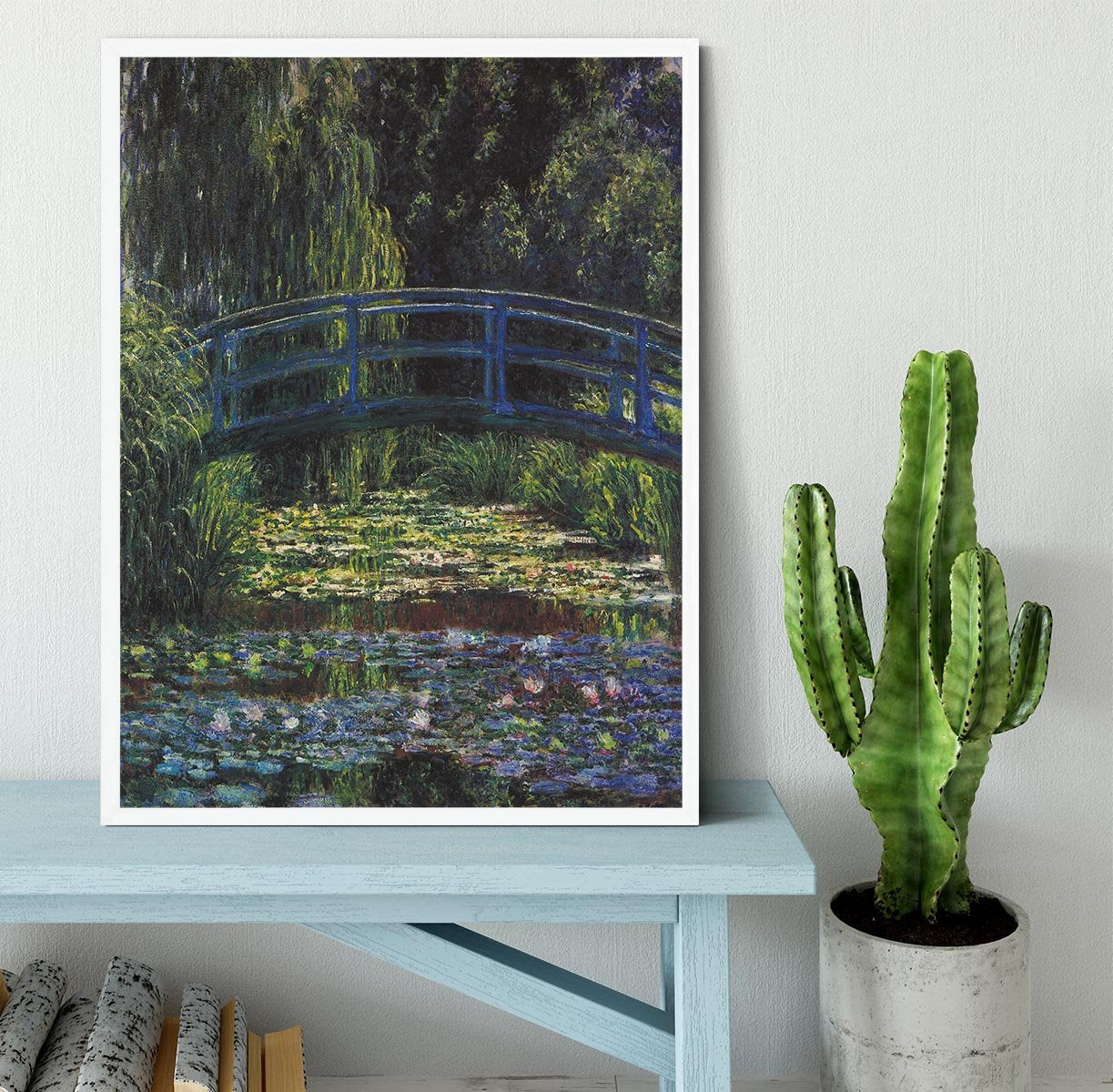Water Lily Pond 6 by Monet Framed Print - Canvas Art Rocks -6