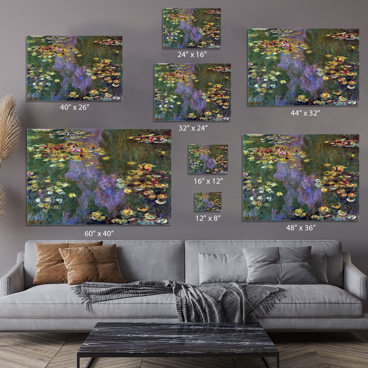 Water Lily Pond Giverny by Monet Canvas Print or Poster