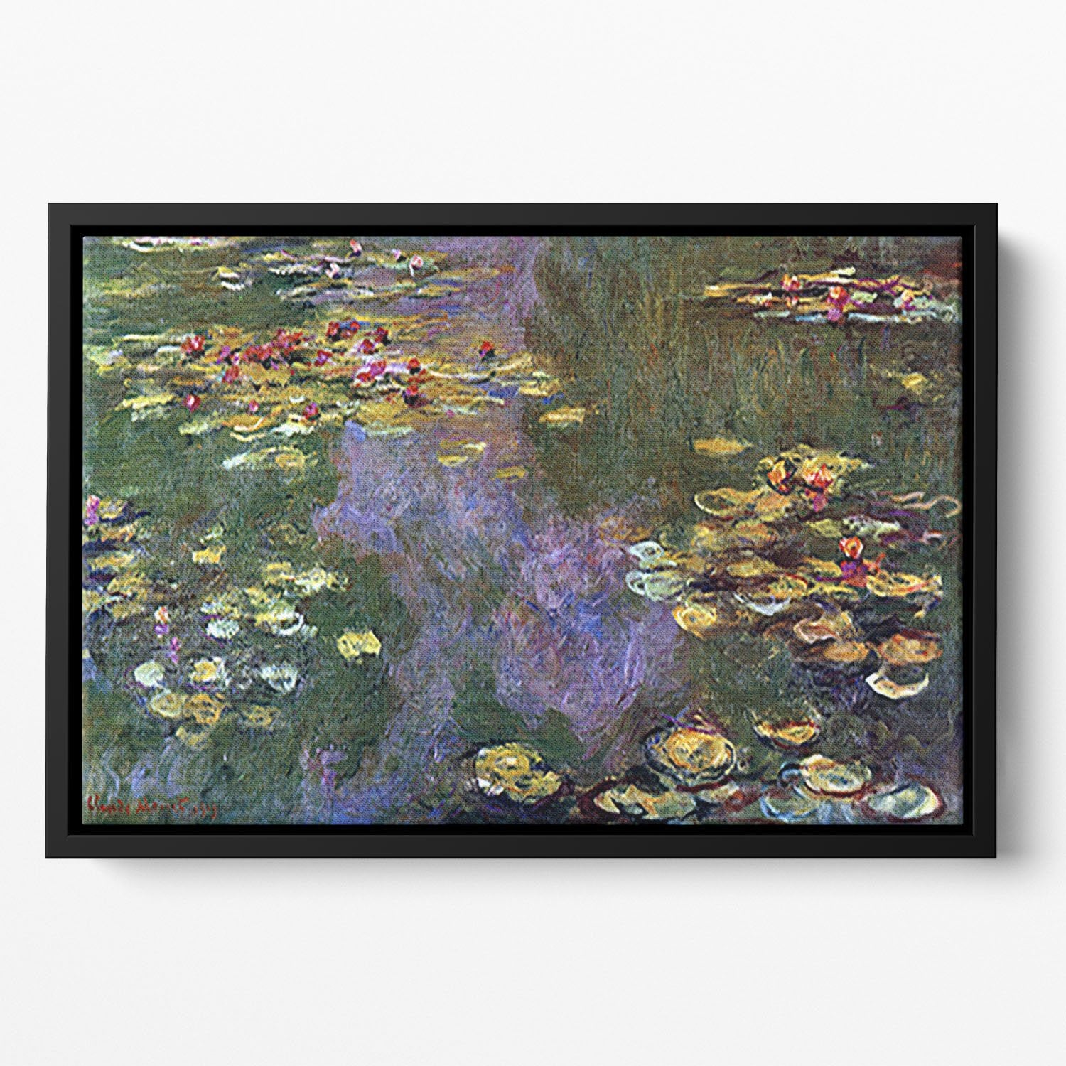 Water Lily Pond Giverny by Monet Floating Framed Canvas