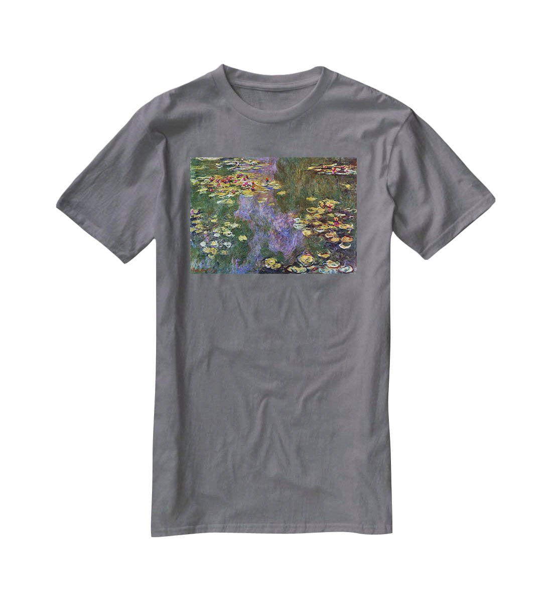 Water Lily Pond Giverny by Monet T-Shirt - Canvas Art Rocks - 3