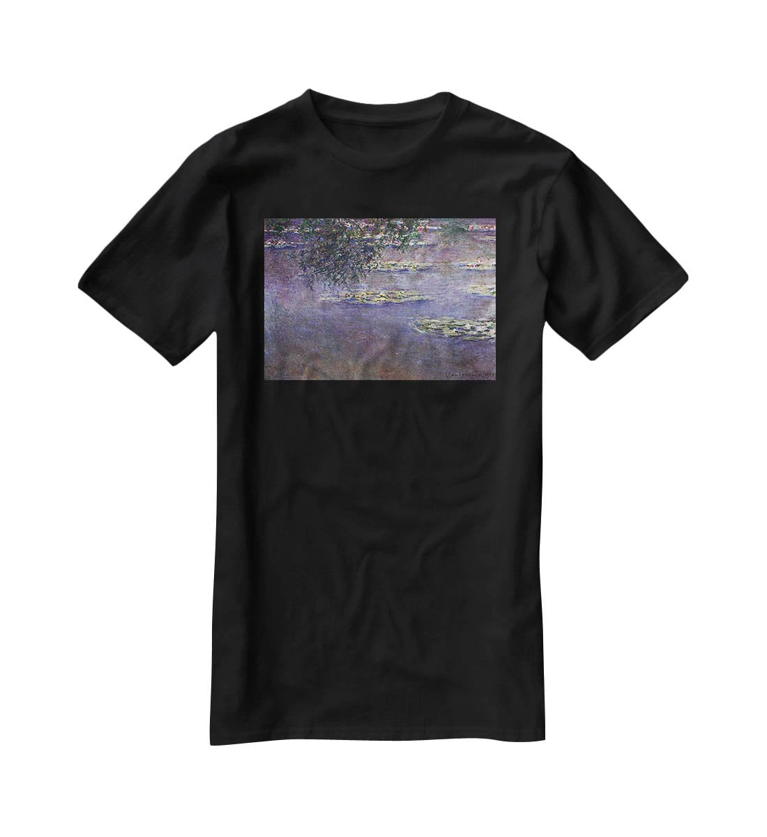 Water lilies water landscape 1 by Monet T-Shirt - Canvas Art Rocks - 1