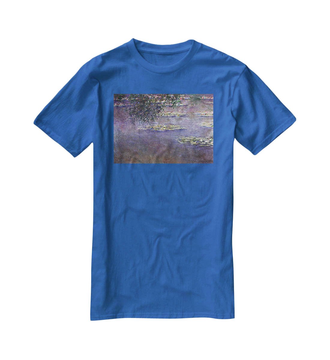 Water lilies water landscape 1 by Monet T-Shirt - Canvas Art Rocks - 2