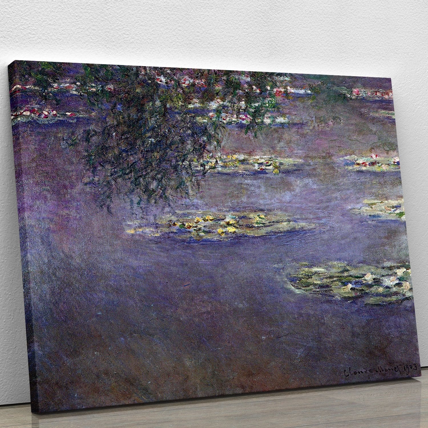 Water lilies water landscape 1 by Monet Canvas Print or Poster