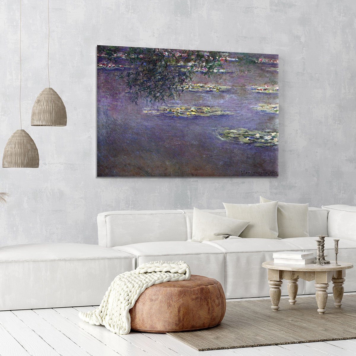 Water lilies water landscape 1 by Monet Canvas Print or Poster