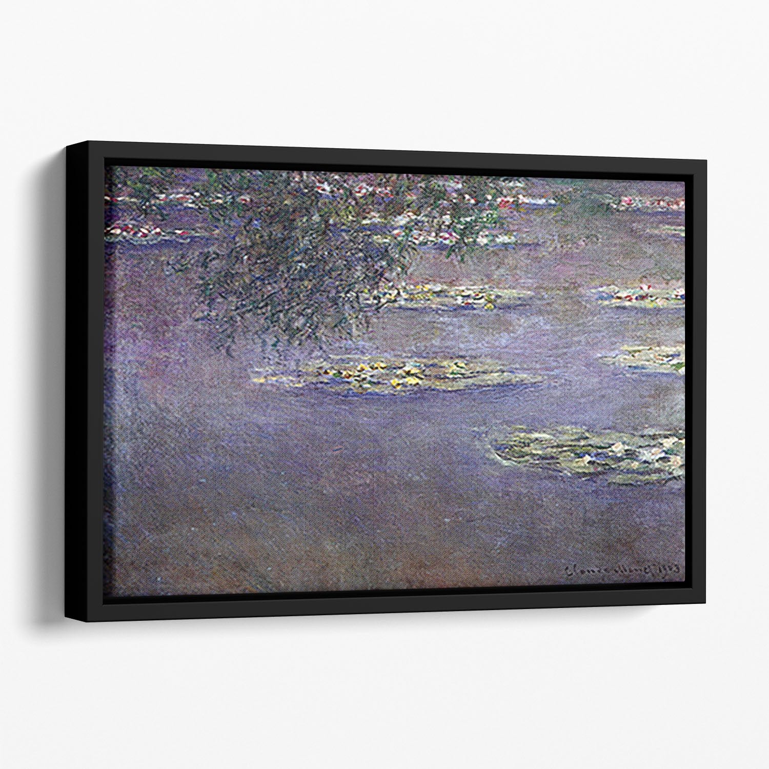 Water lilies water landscape 1 by Monet Floating Framed Canvas