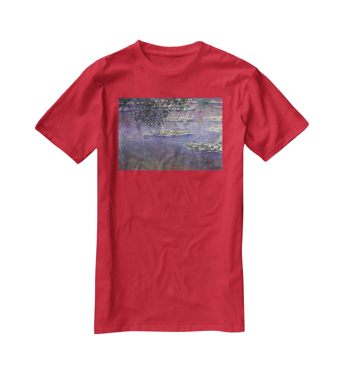 Water lilies water landscape 1 by Monet T-Shirt - Canvas Art Rocks - 4