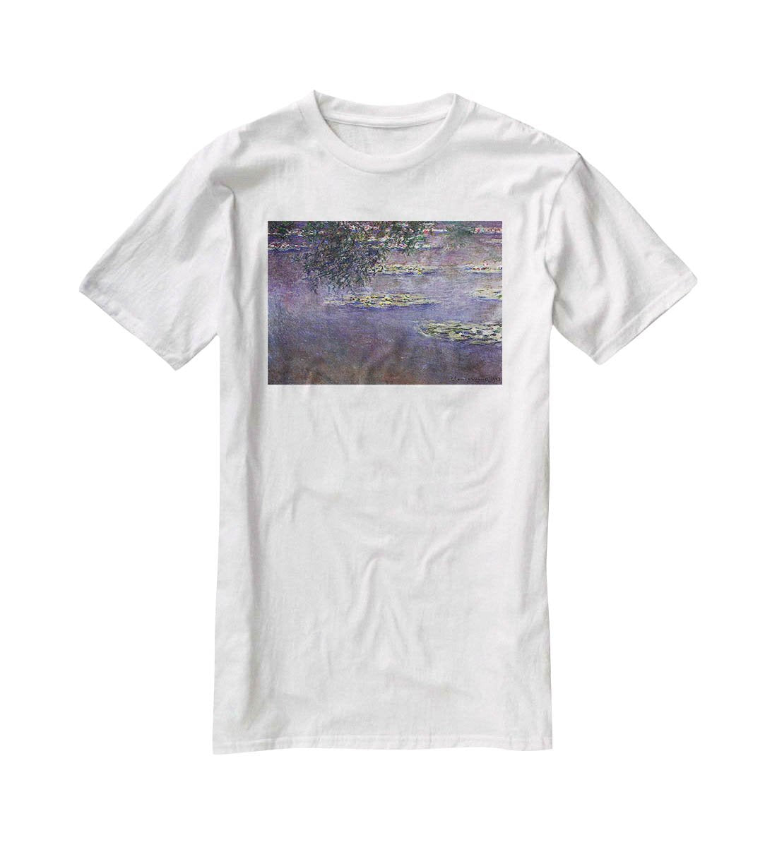 Water lilies water landscape 1 by Monet T-Shirt - Canvas Art Rocks - 5