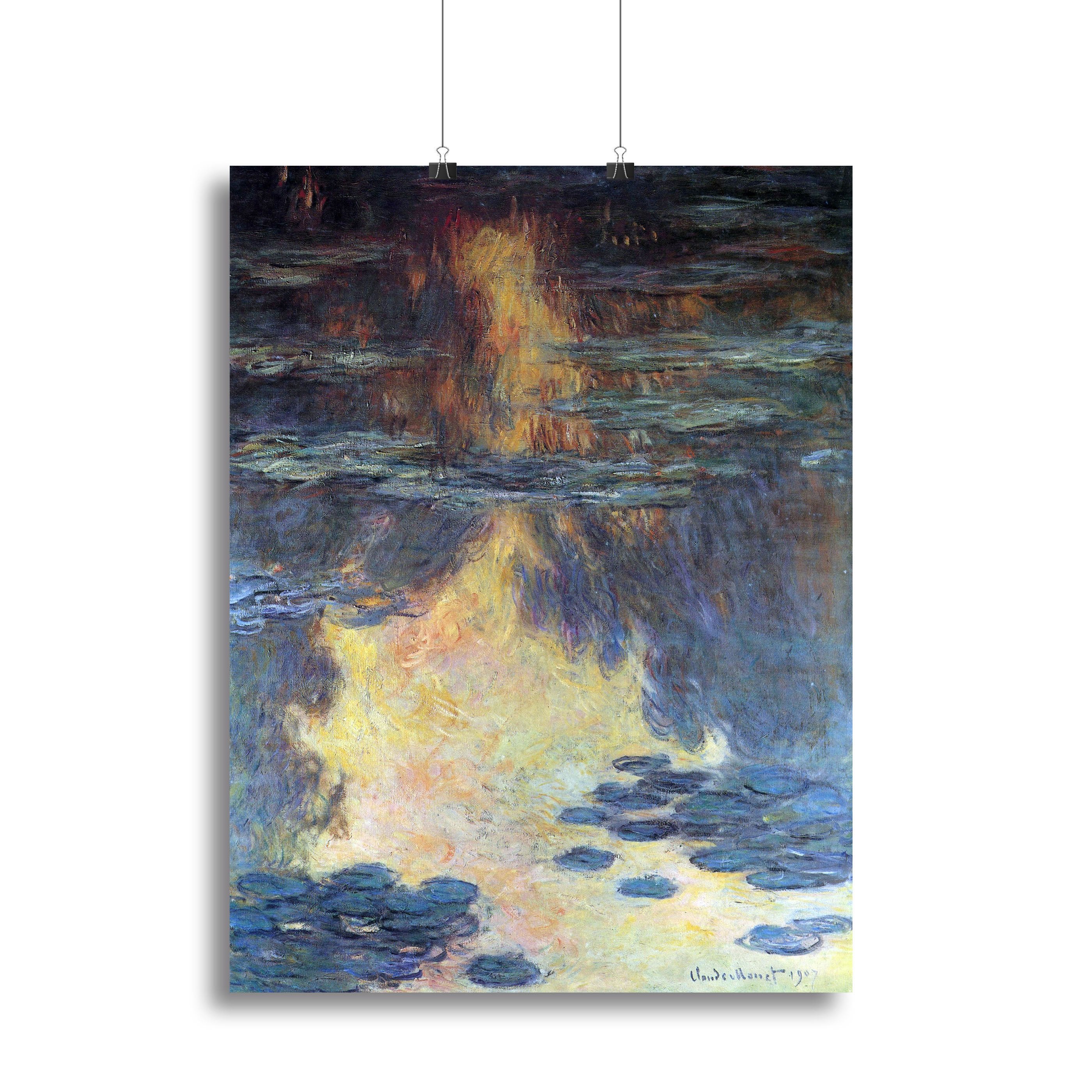 Water lilies water landscape 2 by Monet Canvas Print or Poster