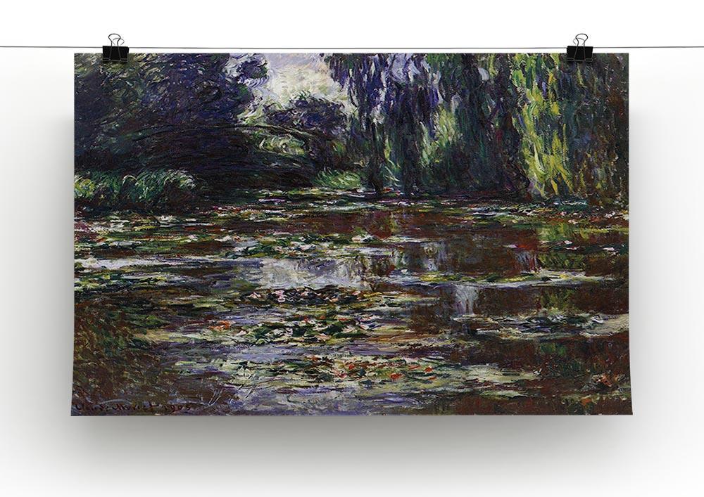 Water lilies water landscape 3 by Monet Canvas Print & Poster - Canvas Art Rocks - 2