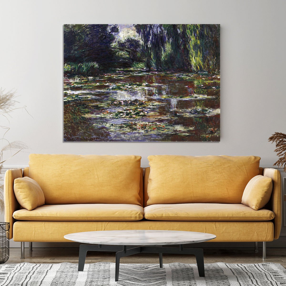 Water lilies water landscape 3 by Monet Canvas Print or Poster