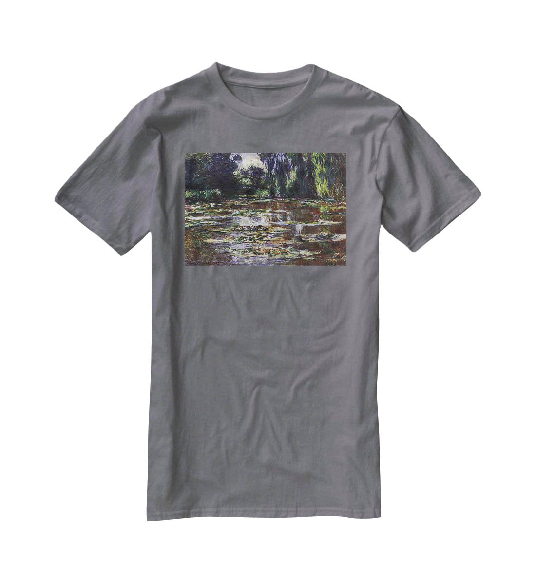 Water lilies water landscape 3 by Monet T-Shirt - Canvas Art Rocks - 3
