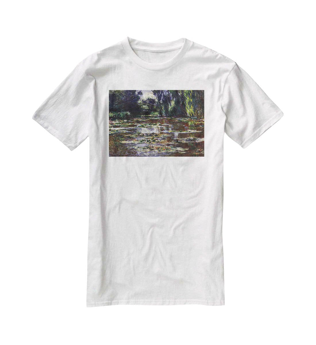 Water lilies water landscape 3 by Monet T-Shirt - Canvas Art Rocks - 5