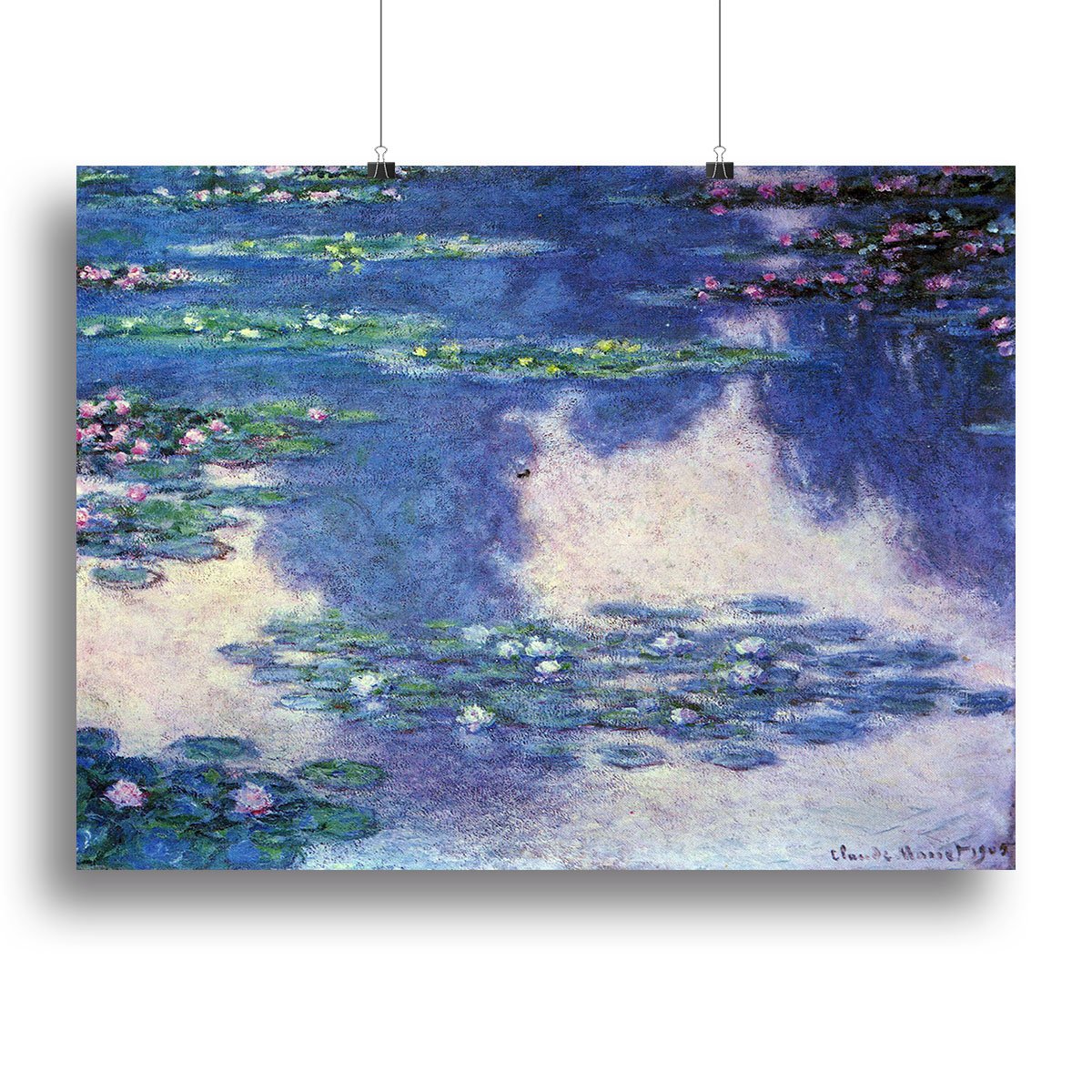 Water lilies water landscape 4 by Monet Canvas Print or Poster