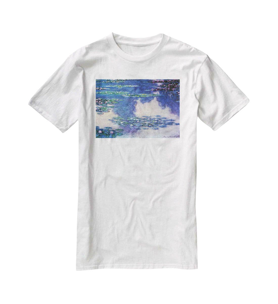 Water lilies water landscape 4 by Monet T-Shirt - Canvas Art Rocks - 5