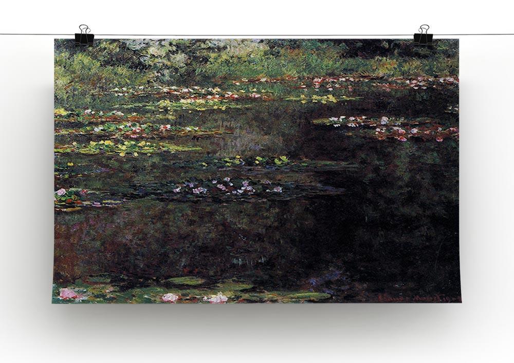 Water lilies water landscape 5 by Monet Canvas Print & Poster - Canvas Art Rocks - 2