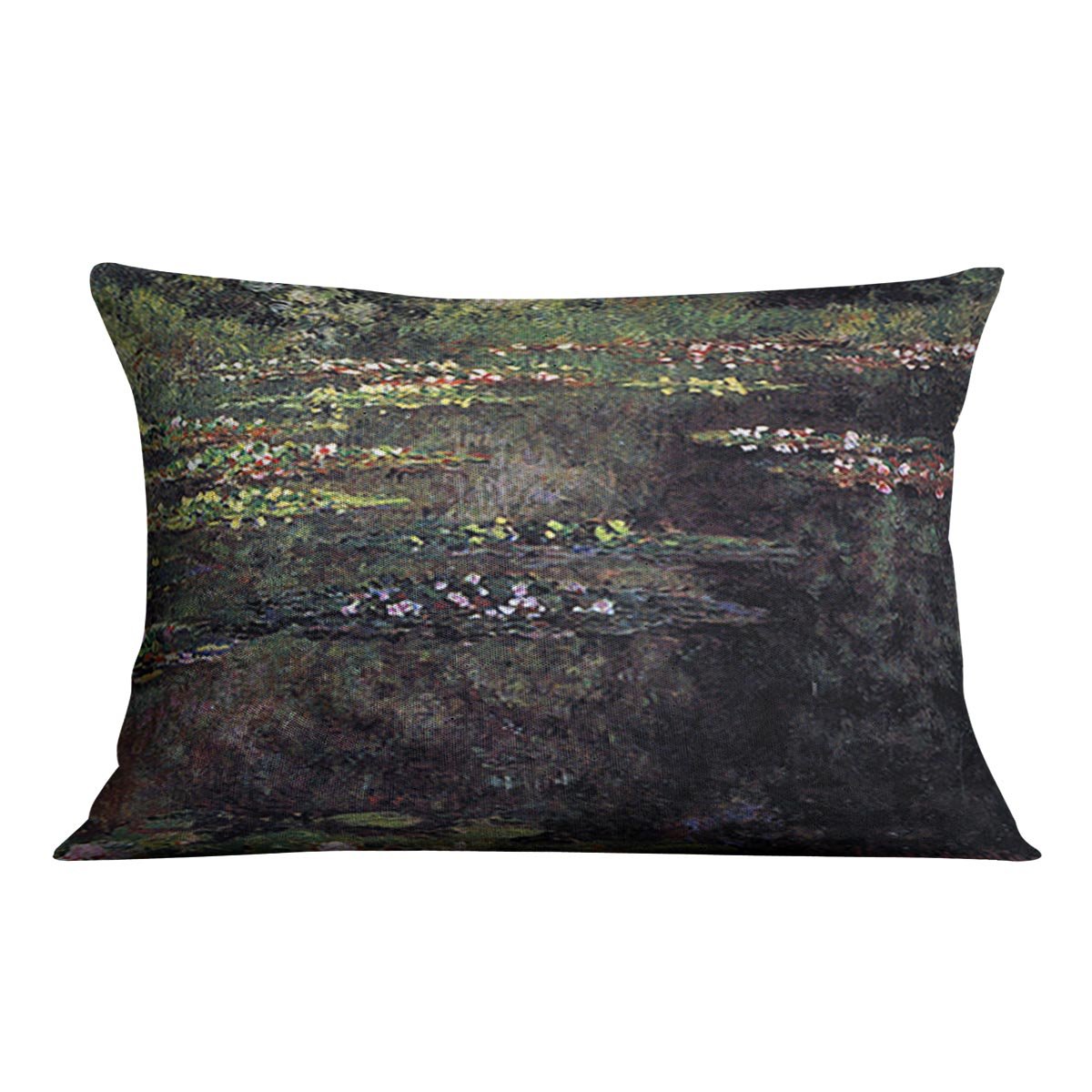 Water lilies water landscape 5 by Monet Throw Pillow