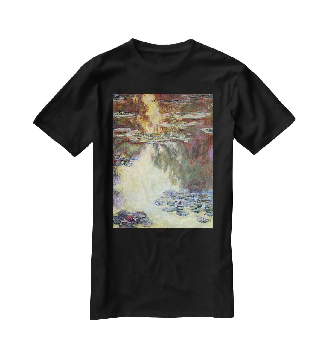Water lilies water landscape 6 by Monet T-Shirt - Canvas Art Rocks - 1