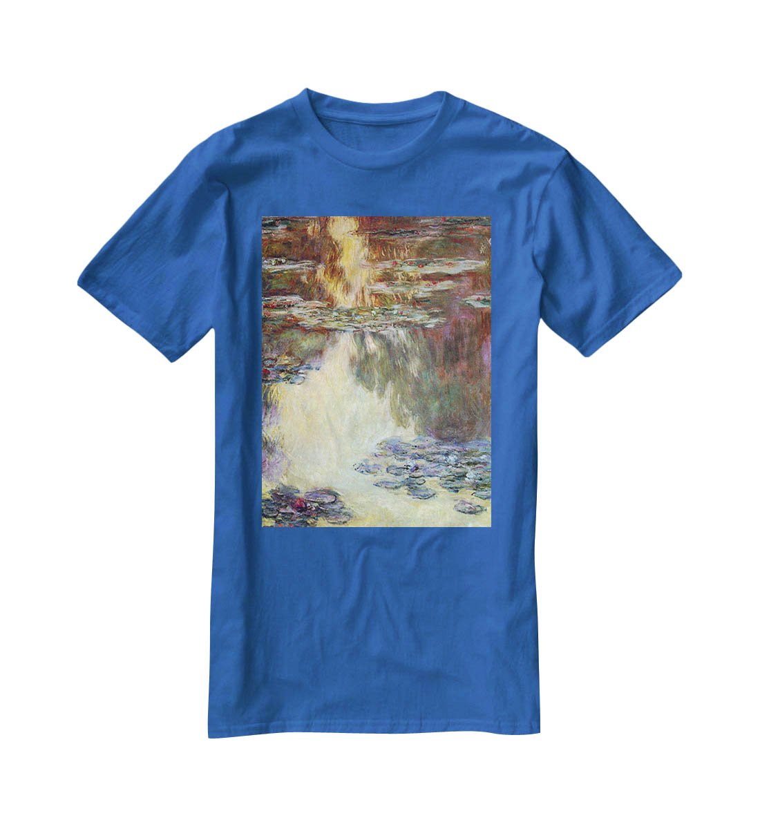 Water lilies water landscape 6 by Monet T-Shirt - Canvas Art Rocks - 2